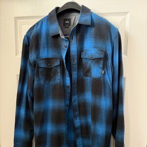 Vans - Flannel Button Down - Black and Blue Color
